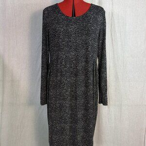 J Jill Wearever Collection Dress Womens Size Large Knee Length Long Sleeve F733